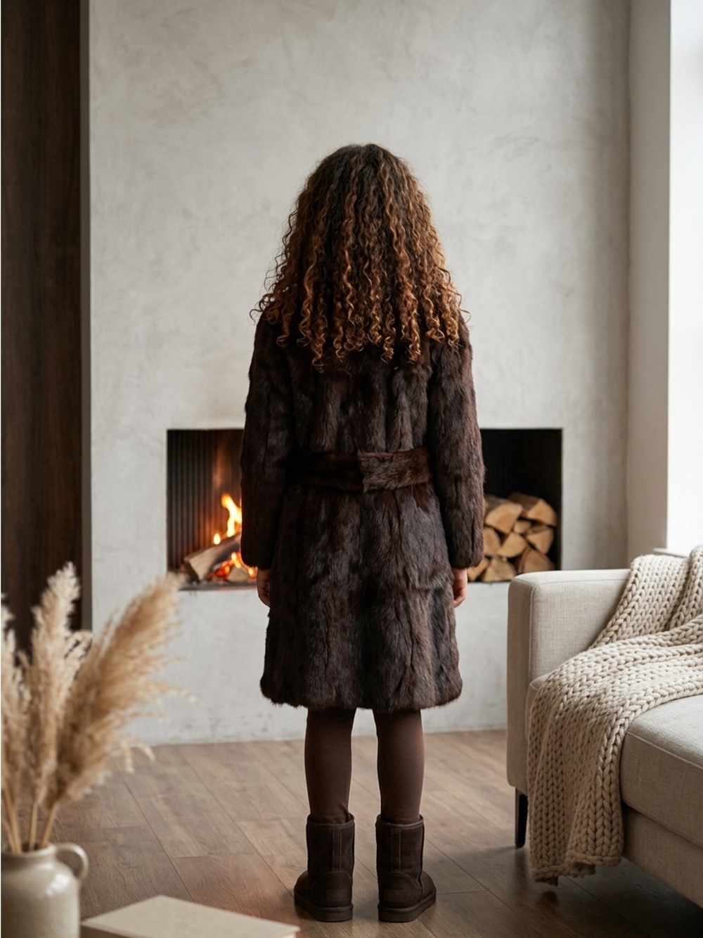 Princess Caravelle Authentic Rabbit Fur Coat - Picture 2 of 12